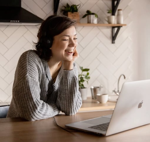 Young woman having a videocall